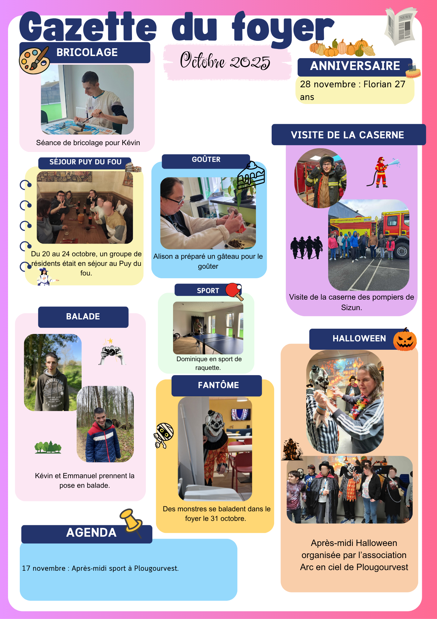 Gazette du foyer octobre